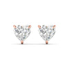1 Carat Solitaire Heart Diamond Studs