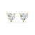 1 Carat Solitaire Heart Diamond Studs