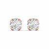 1 Carats Each Round Diamonds Studs