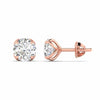 1 Carats Each Round Diamonds Studs