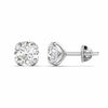 1 Carats Each Round Diamonds Studs