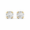 1 Carats Each Round Diamonds Studs