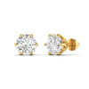 1 Carats Each Round Diamonds Studs