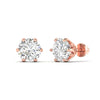 1 Carats Each Round Diamonds Studs