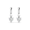1.03 Carat Each Heart Shape Hoops Earrings