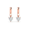 1.03 Carat Each Heart Shape Hoops Earrings