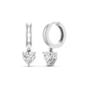 1.03 Carat Each Heart Shape Hoops Earrings