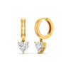 1.03 Carat Each Heart Shape Hoops Earrings