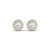 1.5 Carat Each Round Diamonds Halo Studs