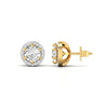 1.5 Carat Each Round Diamonds Halo Studs
