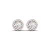 1.5 Carat Each Round Diamonds Halo Studs