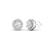 1.5 Carat Each Round Diamonds Halo Studs