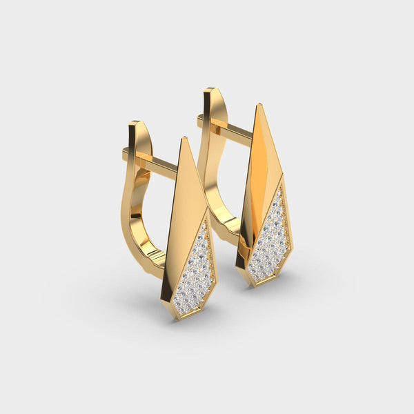 Astra Pave Diamond Drop Earrings