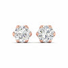 2 Carat Each Camellia Diamond Studs