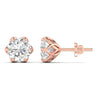 2 Carat Each Camellia Diamond Studs