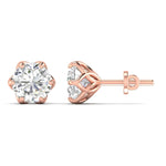 2 Carat Each Camellia Diamond Studs