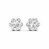 2 Carat Each Camellia Diamond Studs
