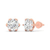 2 Carat Each Camellia Diamond Studs