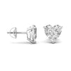 2 Carat Each Heart Shape Solitaire DiamondEarring