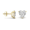 2 Carat Each Heart Shape Solitaire DiamondEarring