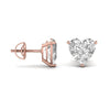 2 Carat Each Heart Shape Solitaire DiamondEarring