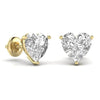 2 Carat Each Heart Shape Solitaire DiamondEarring