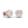 2 Carat Each Heart Shape Solitaire DiamondEarrings