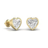 2 Carat Each Heart Shape Solitaire DiamondEarrings