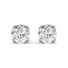 2 Carat Each Round Diamond Earrings