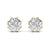 2 Carat Each Round Diamond Earrings
