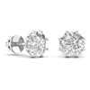 2 Carat Each Round Diamond Earrings