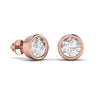 2 Carat Each Round Solitaire Diamond Studs