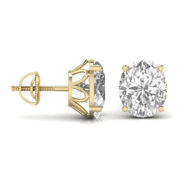 2 Carat Each Solitaire Diamond Studs