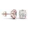 2 Carat Each Solitaire Diamond Studs