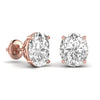 2 Carat Each Solitaire Diamond Studs