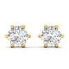 2 Carat Each Solitaire Diamond Studs