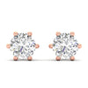 2 Carat Each Solitaire Diamond Studs