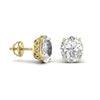 2 Carat Oval Shape Solitaire Diamond Studs