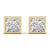 2 Carat Princess Shape Solitaire Diamond Earrings