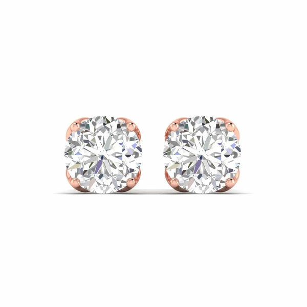 2.1 Carat Each Round Diamond Earring