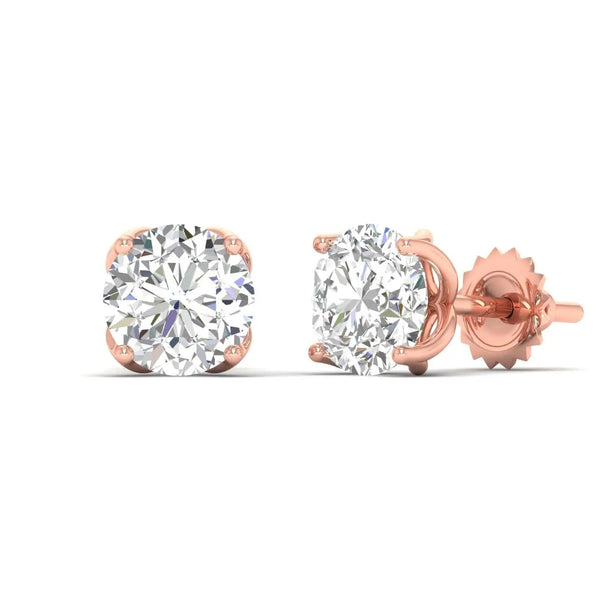 2.1 Carat Each Round Diamond Earring
