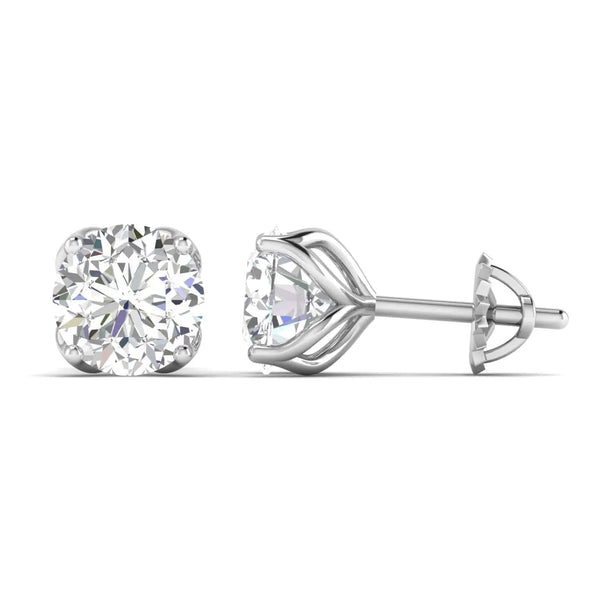 2.1 Carat Each Round Diamond Earring