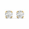 1 Carat Each Round Diamond Earrings
