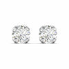 1 Carat Each Round Diamond Earrings