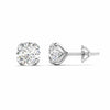 1 Carat Each Round Diamond Earrings