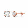 1 Carat Each Round Diamond Earrings