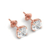 1 Carat Each Round Diamond Earrings
