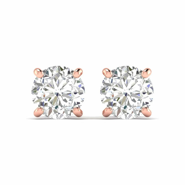 2.28 Carat Gold Diamond Earrings
