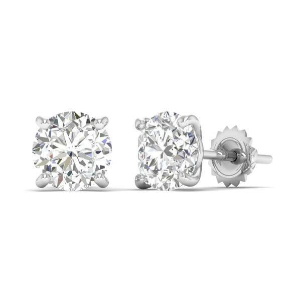 2.28 Carat Gold Diamond Earrings