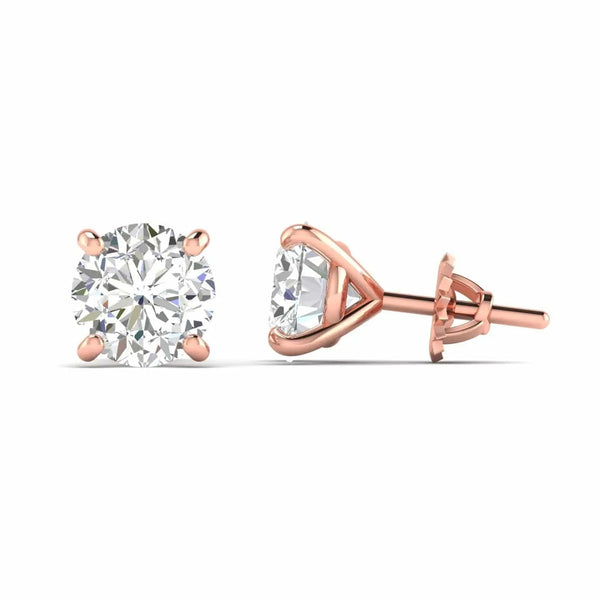 2.28 Carat Gold Diamond Earrings